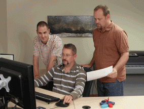 staff reviewing product image